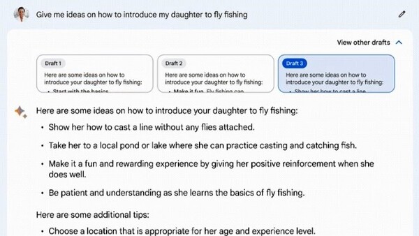 [그림 2] Google의 챗봇형 AI Bard (출처 : NY Times)