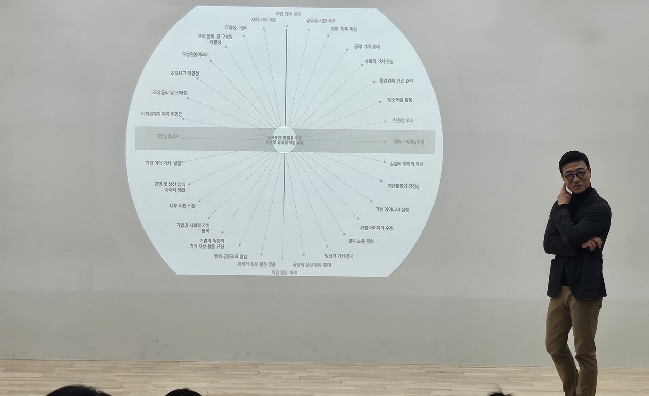 이종혁 공공소통연구소 소장(광운대 교수)은 지난 13일 한국광고주협회가 주최한 ‘2025 홍보전략워크숍’ 강연을 하고 있는 모습. △사진= 반론보도닷컴